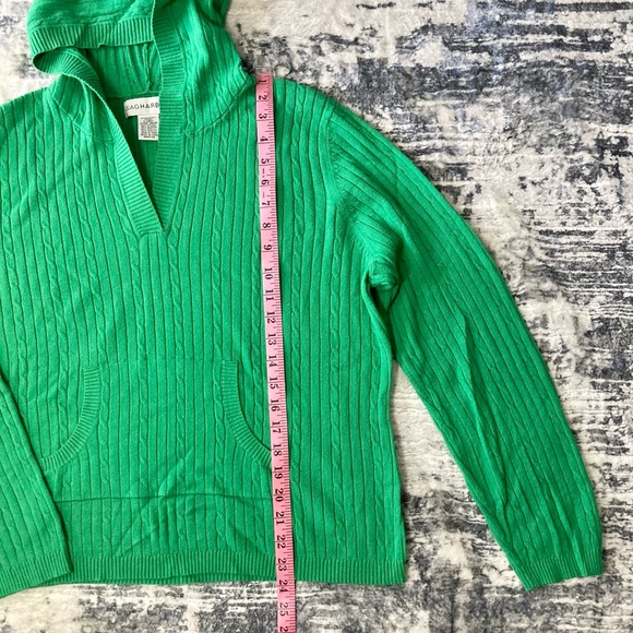 SAG HARBOUR Cable Knit Hoodie  Size XL - Picture 4 of 6